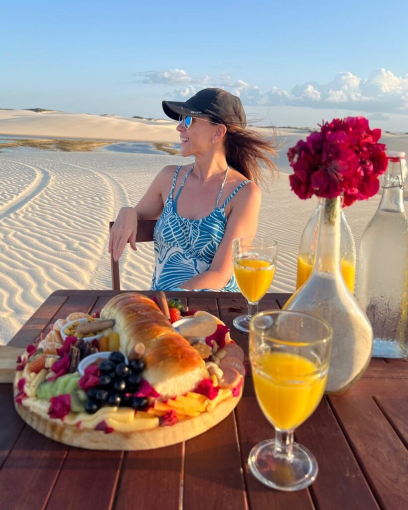 Café da manha na Praia em Atins